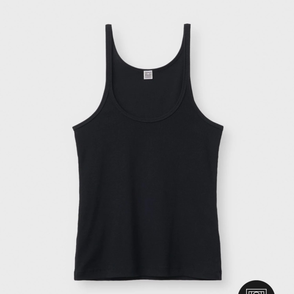 Toteme Scoop neck rib tank black